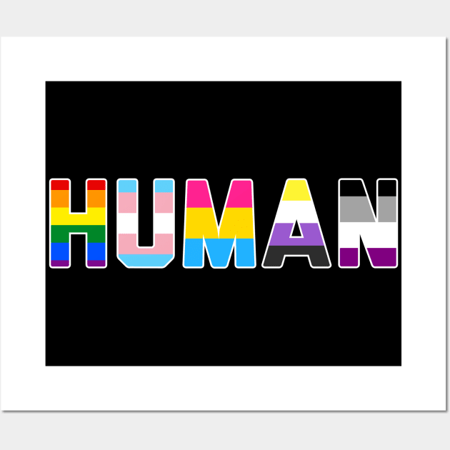 We're Just Human Wall Art by AlienClownThings